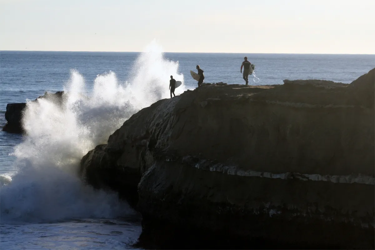 Surfing at Santa Cruz