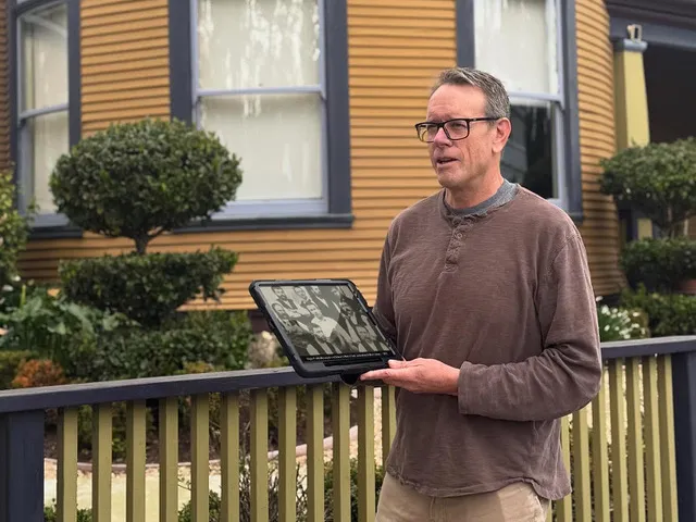 Matt leading a walking tour