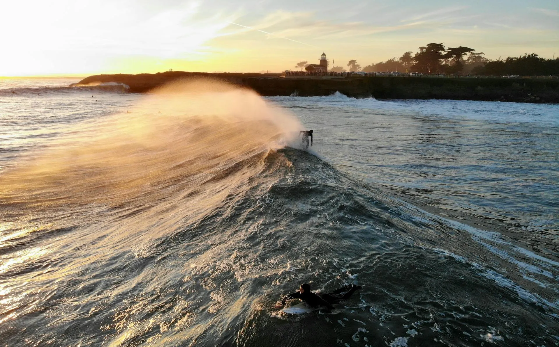 Surfer on wave