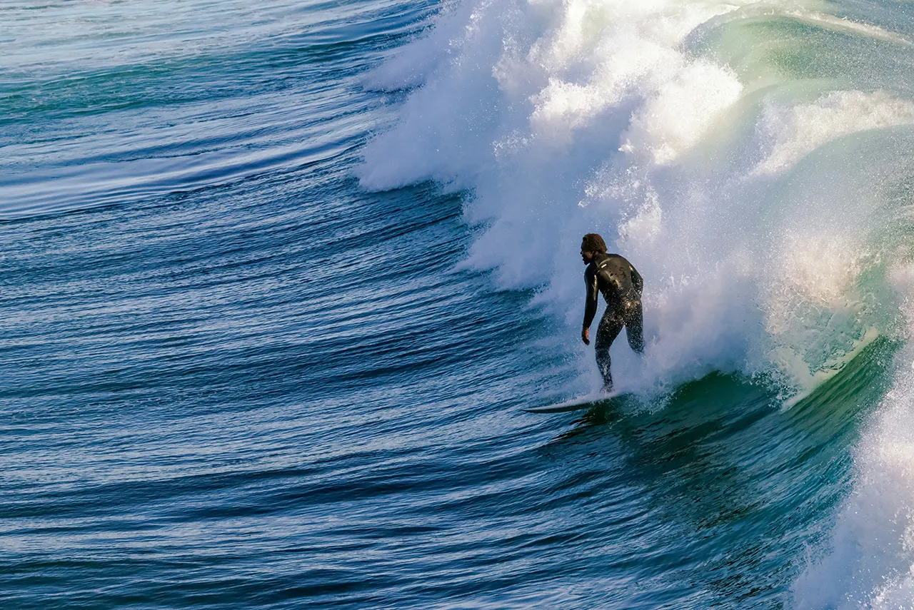 Surfer at Santa Cruz